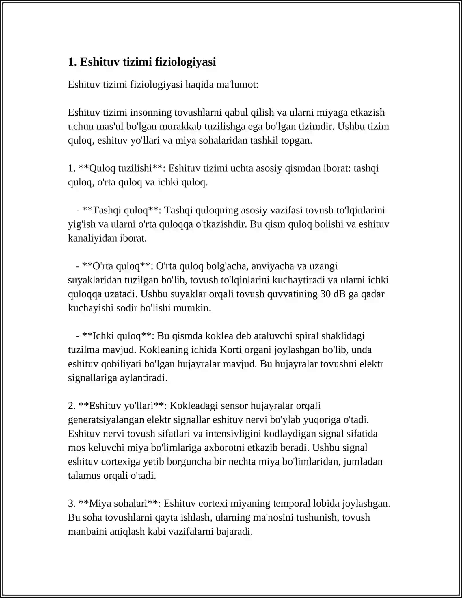 Eshituv va Vestibular Analizatorlar Fiziologiyasi 3