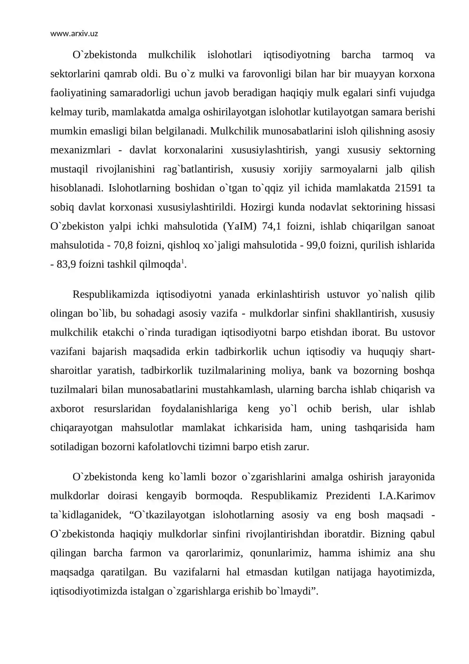 Kichik biznes va xususiy tadbirkorlikni shakllanishning ijtimoiy-iqtisodiy asoslari 3
