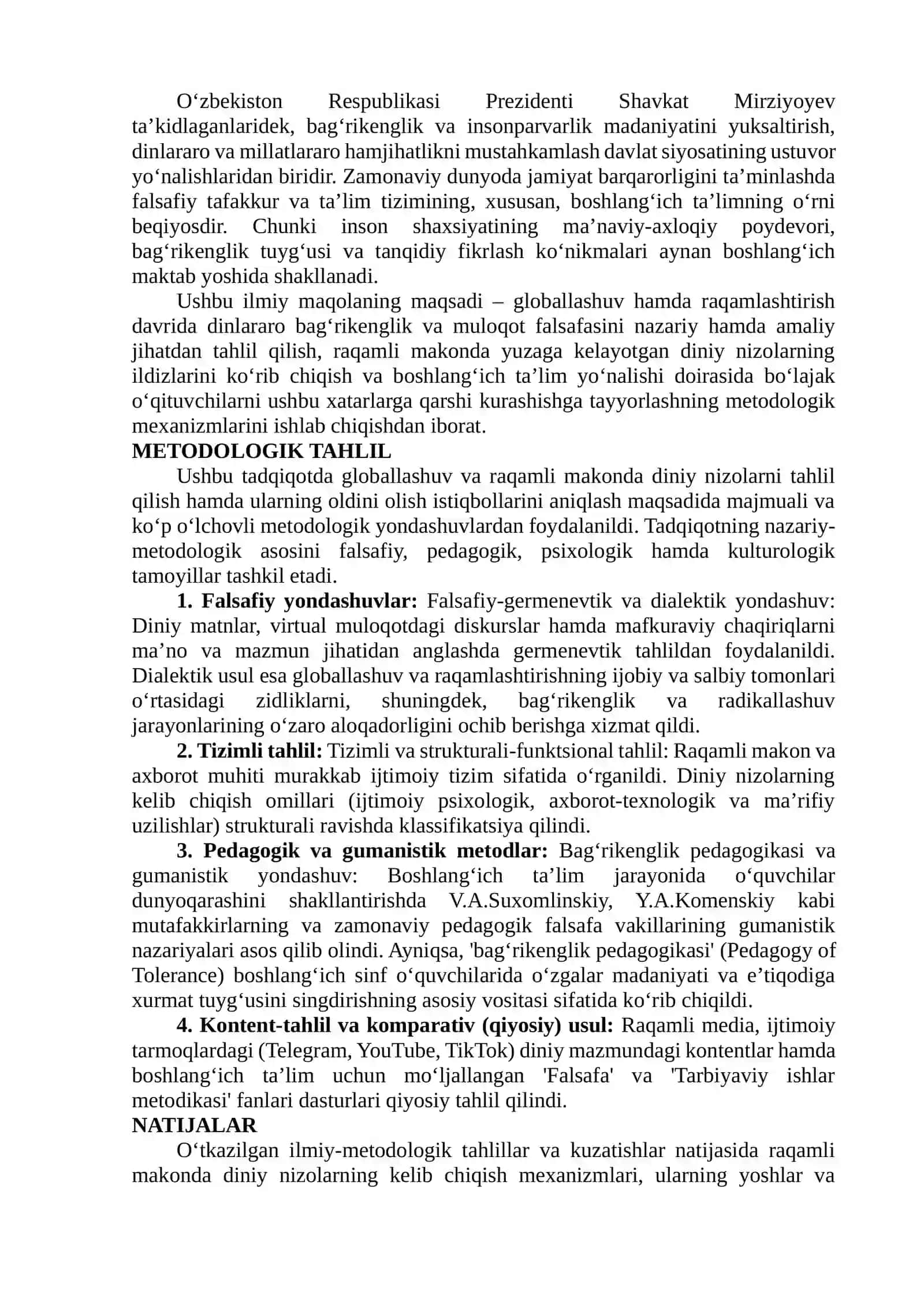 Diniy nizolarning oldi olish istiqbollari 3