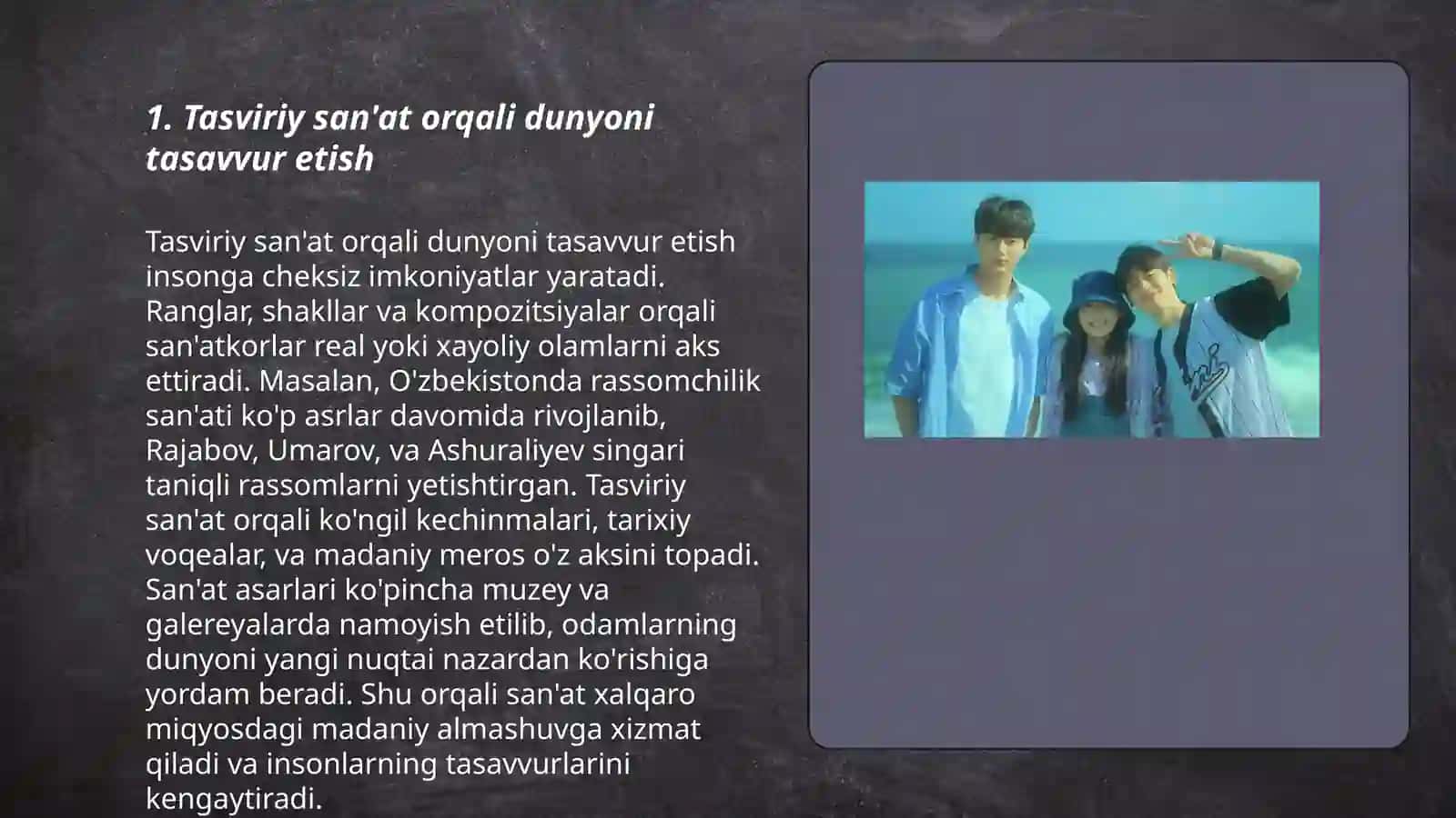 Ilk va maktabgacha yoshgacha bo'lgan bolalarning dunyoni baddiy tasavvur etishga o'rgatish yo'llari 3