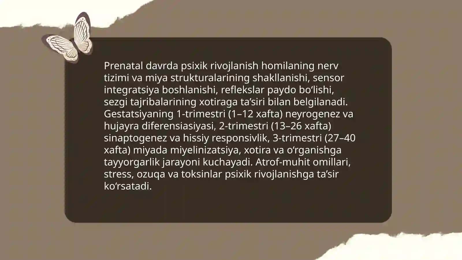 Ontogenezning ilk bosqichlarida insonning psixik rivojlanishiga xos xususiyatlari 3