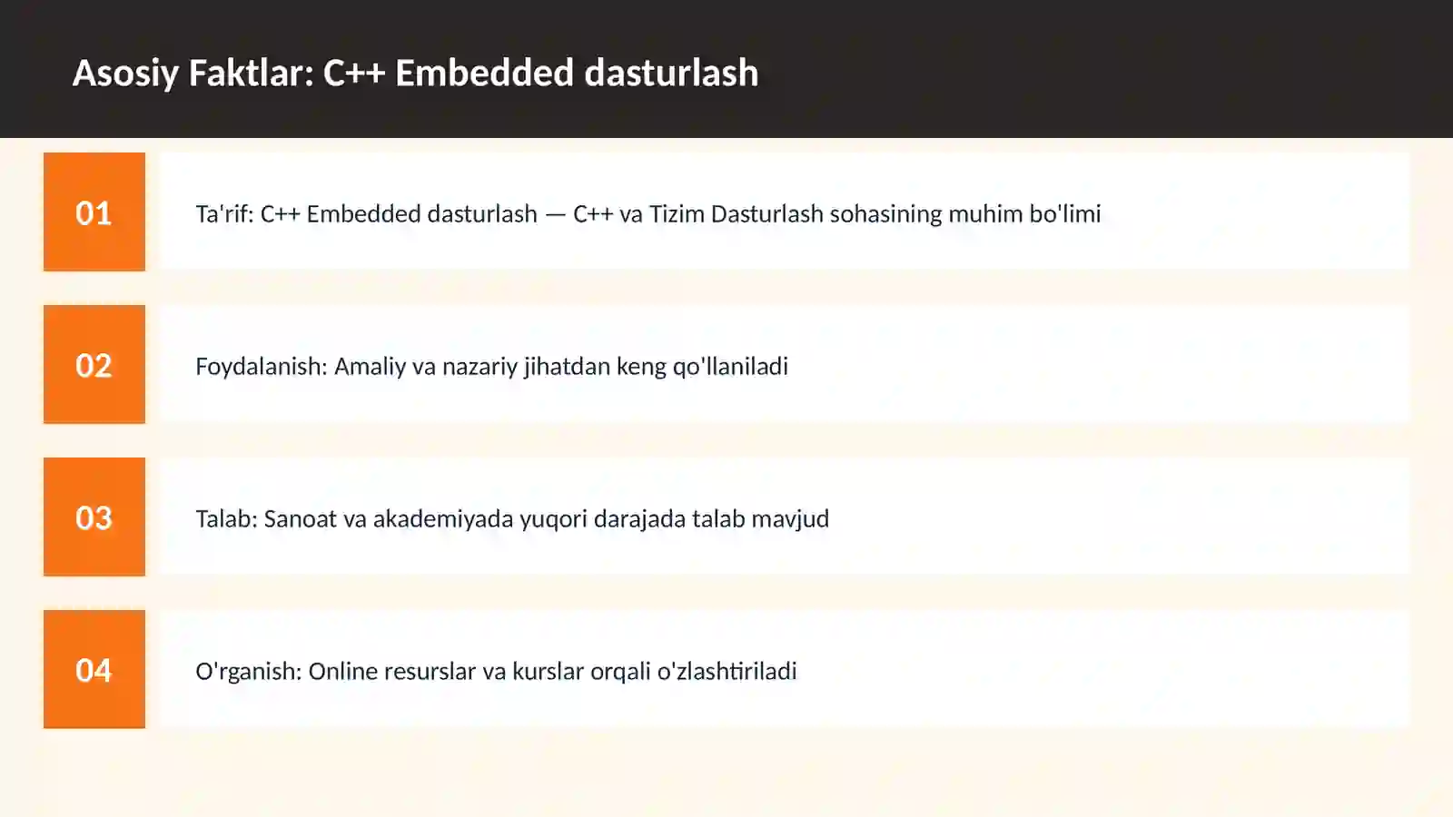 C++ VA TIZIM DASTURLASH 3