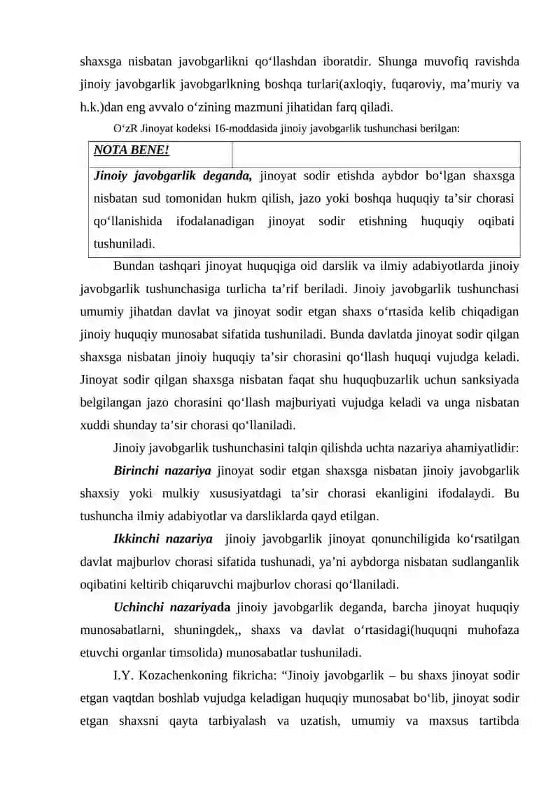 Jinoiy javobgarlikka tortilishi lozim bo'lgan shaxslar tushunchasi 3