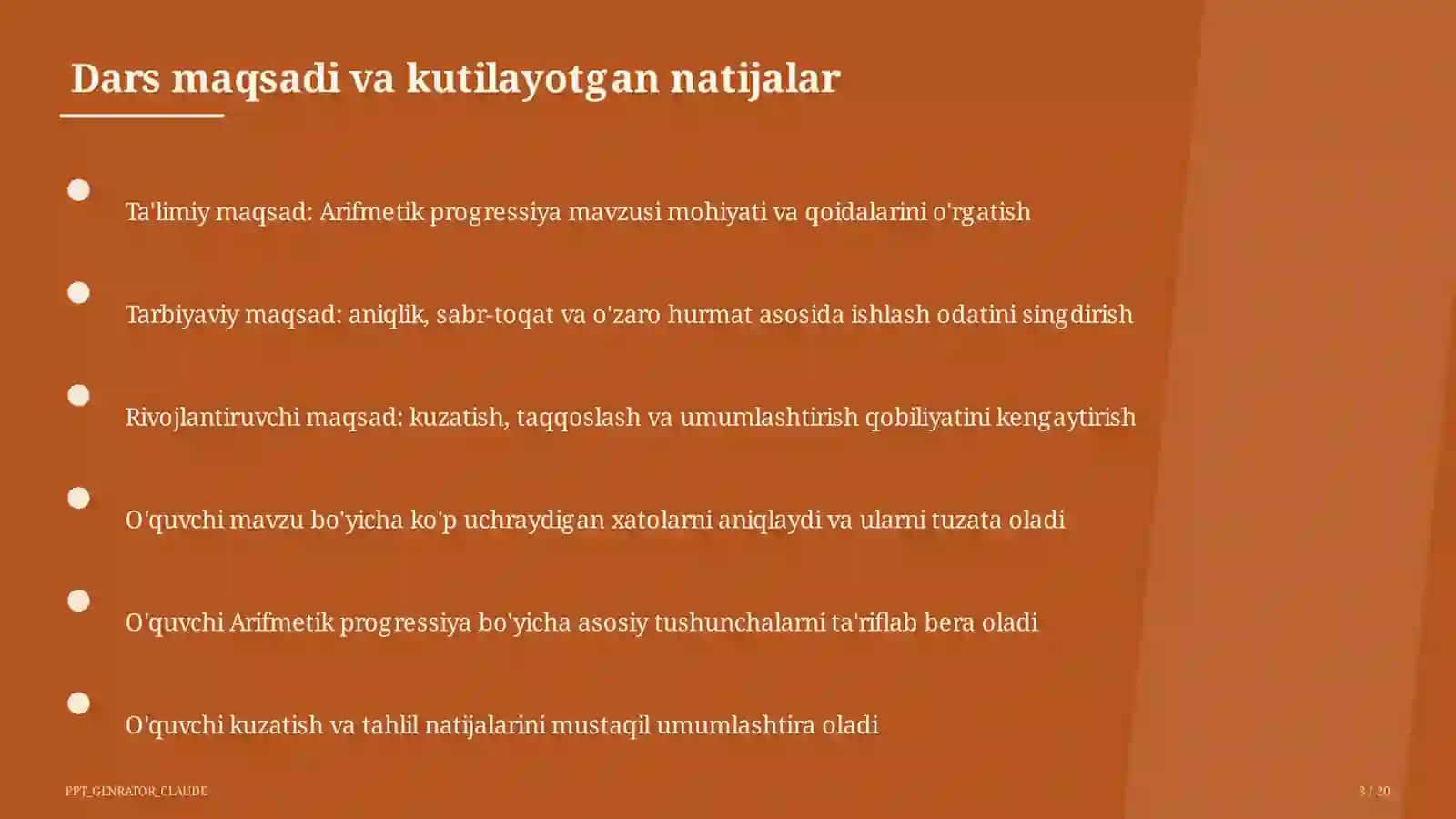 Arifmetik progressiya (9-sinf) 1