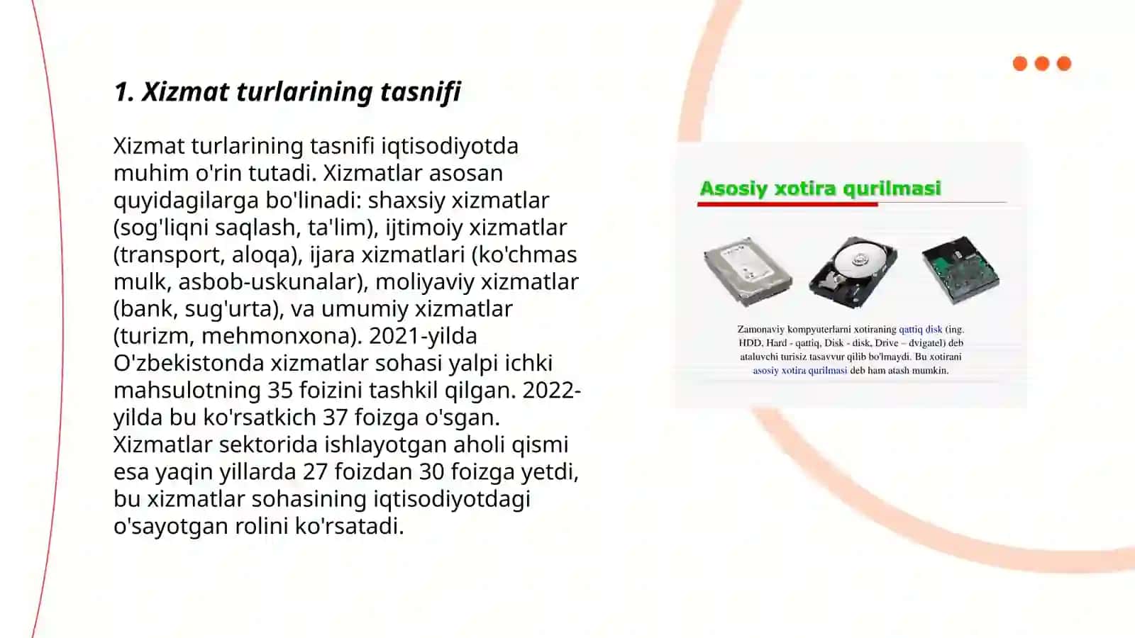 Xizmat turlari van ish joylari mehnatning taqsimlanishi ilmiy isbotlangan muammo sifatida 3