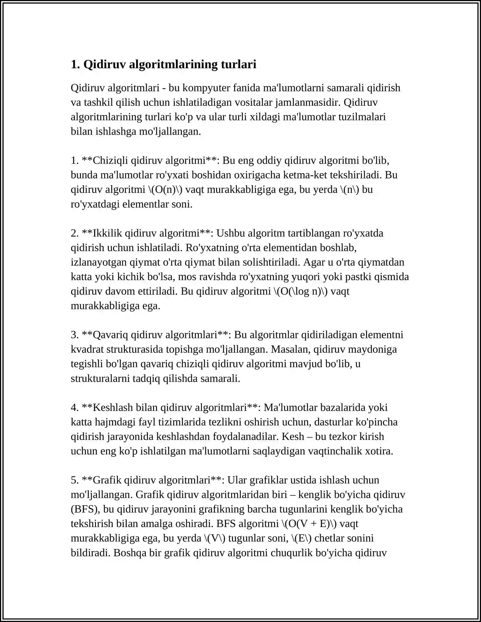 QIDIRUV ALGORITMLARI 3