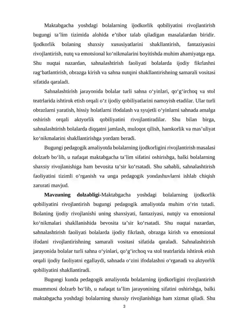 Sahnalashtirish faolyati jarayonida bolalardagi ijodkorlik qobilyati 3