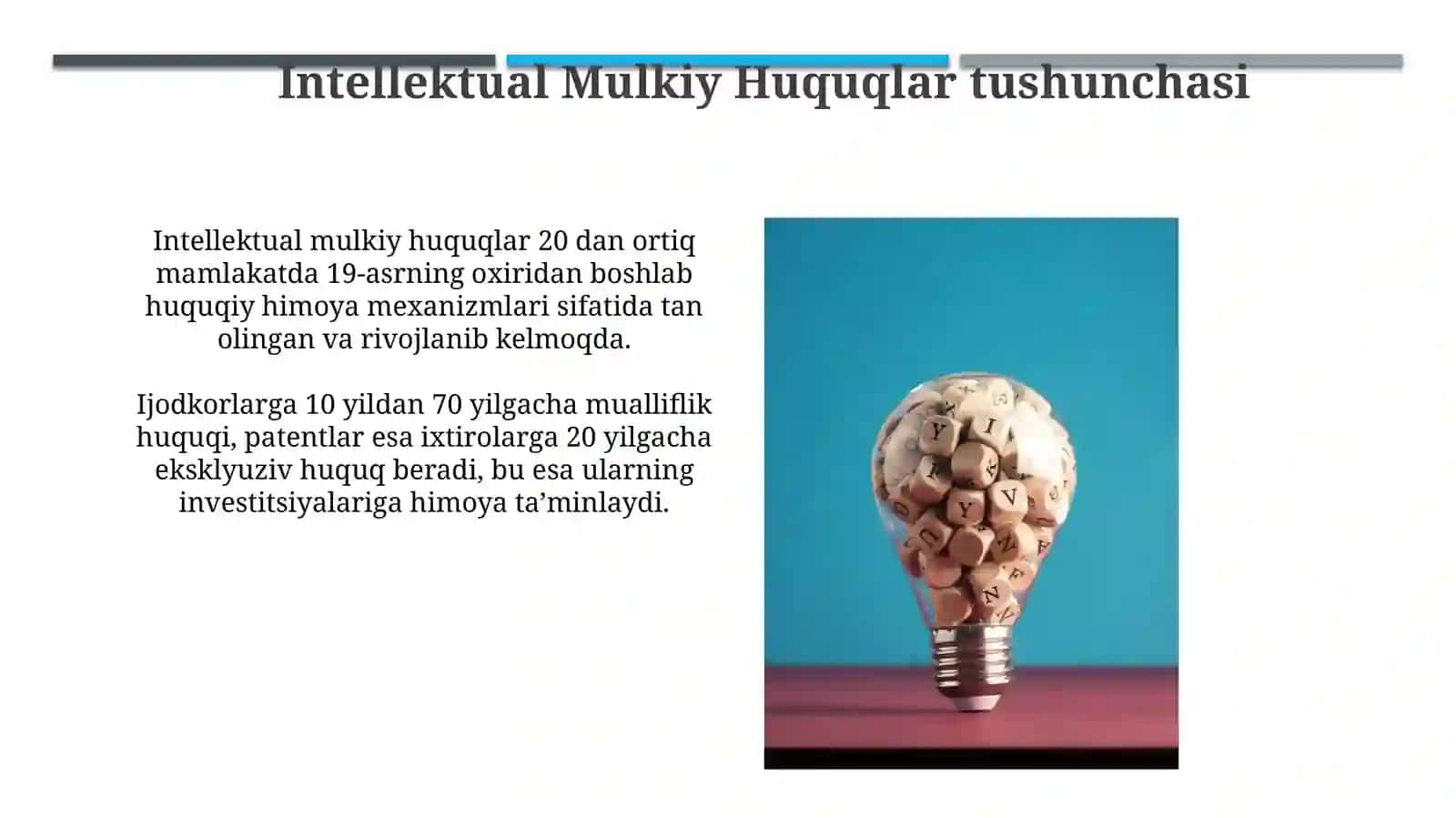 Intellektual mulk huquqi huquqi tushunchasivamazmuni 3