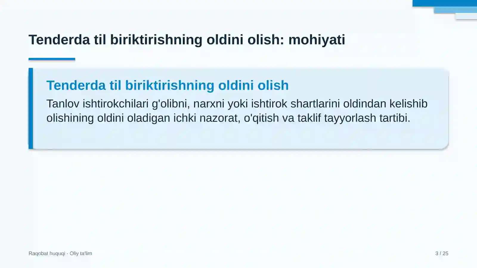 erkin iqtisodiy zonalarda tender ishtirokchilari o'rtasidagi til biriktirishning oldini olish 8752 3