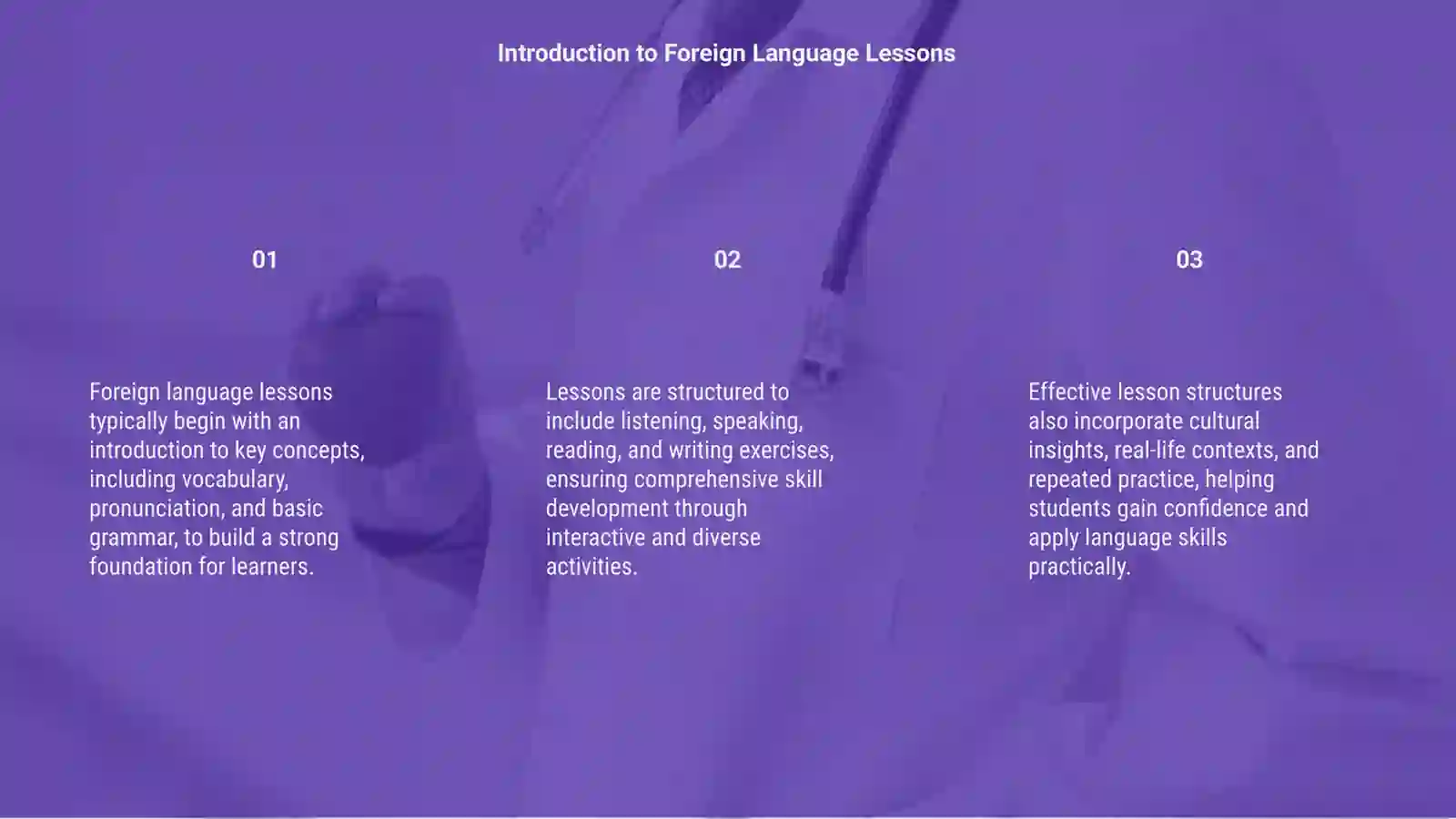 Introduction to Foreign Language Lessons 3