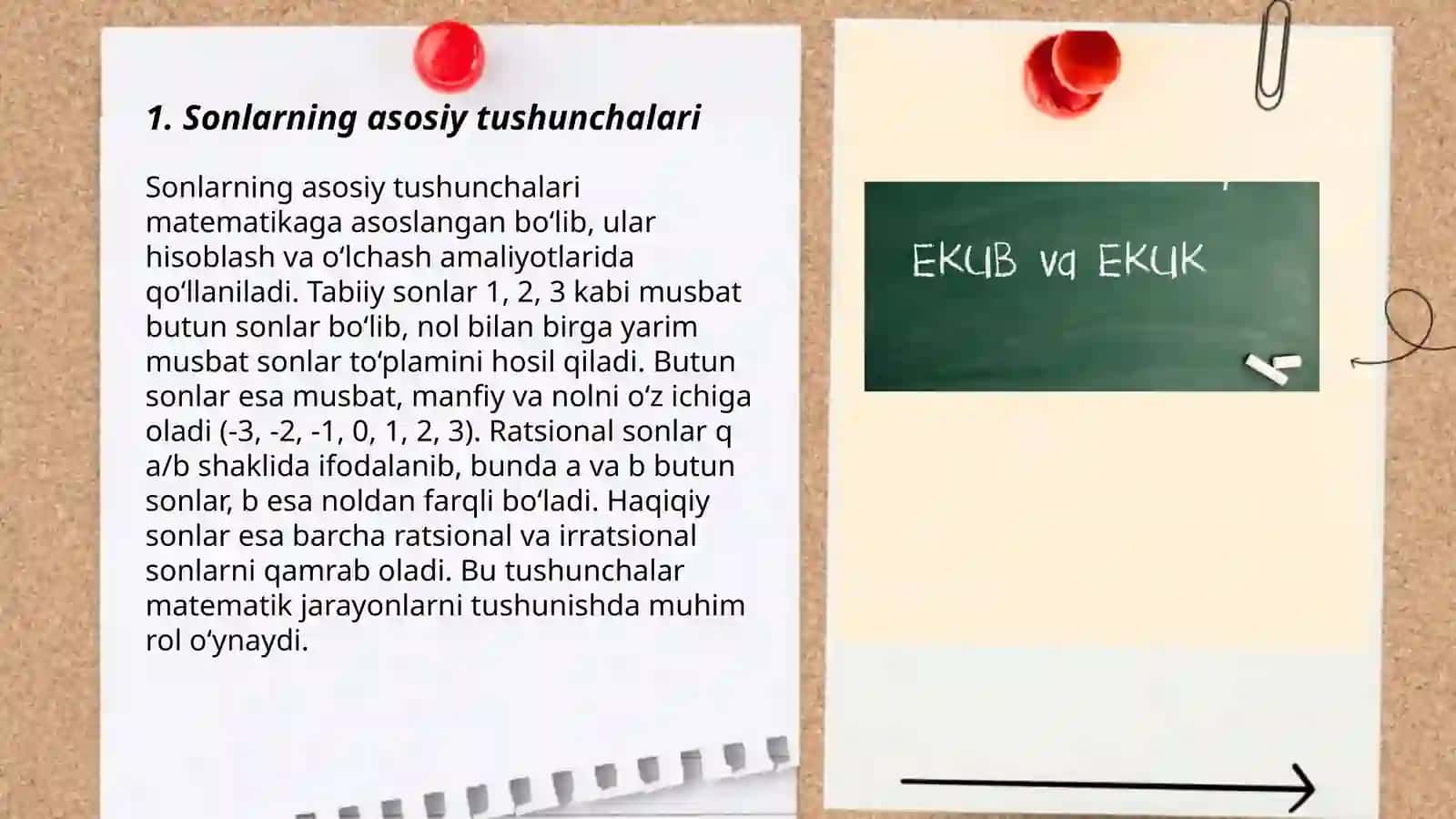 Sonlarning eng kichik umumiy karralisi va eng katta umumiy boʻluvchisi,ularning asosiy xossalari 3
