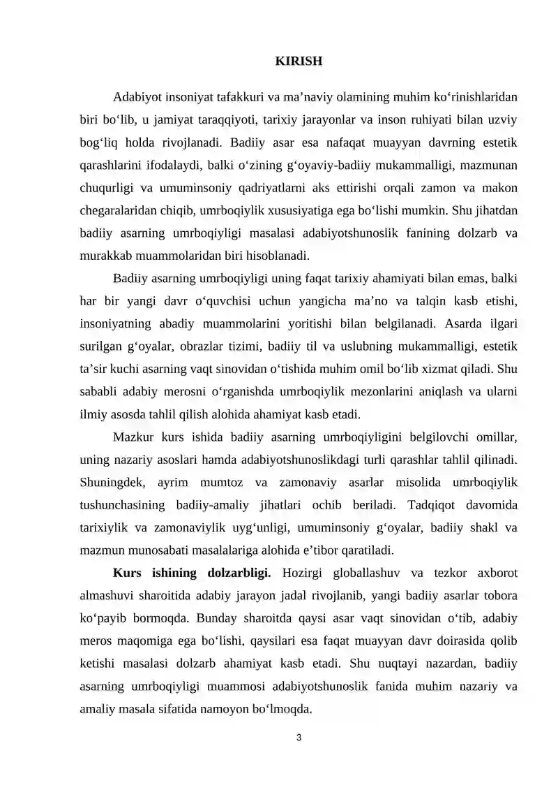 BАDIIY АSАRNING UMRBОQIYLIGI MАSАLАSI 3