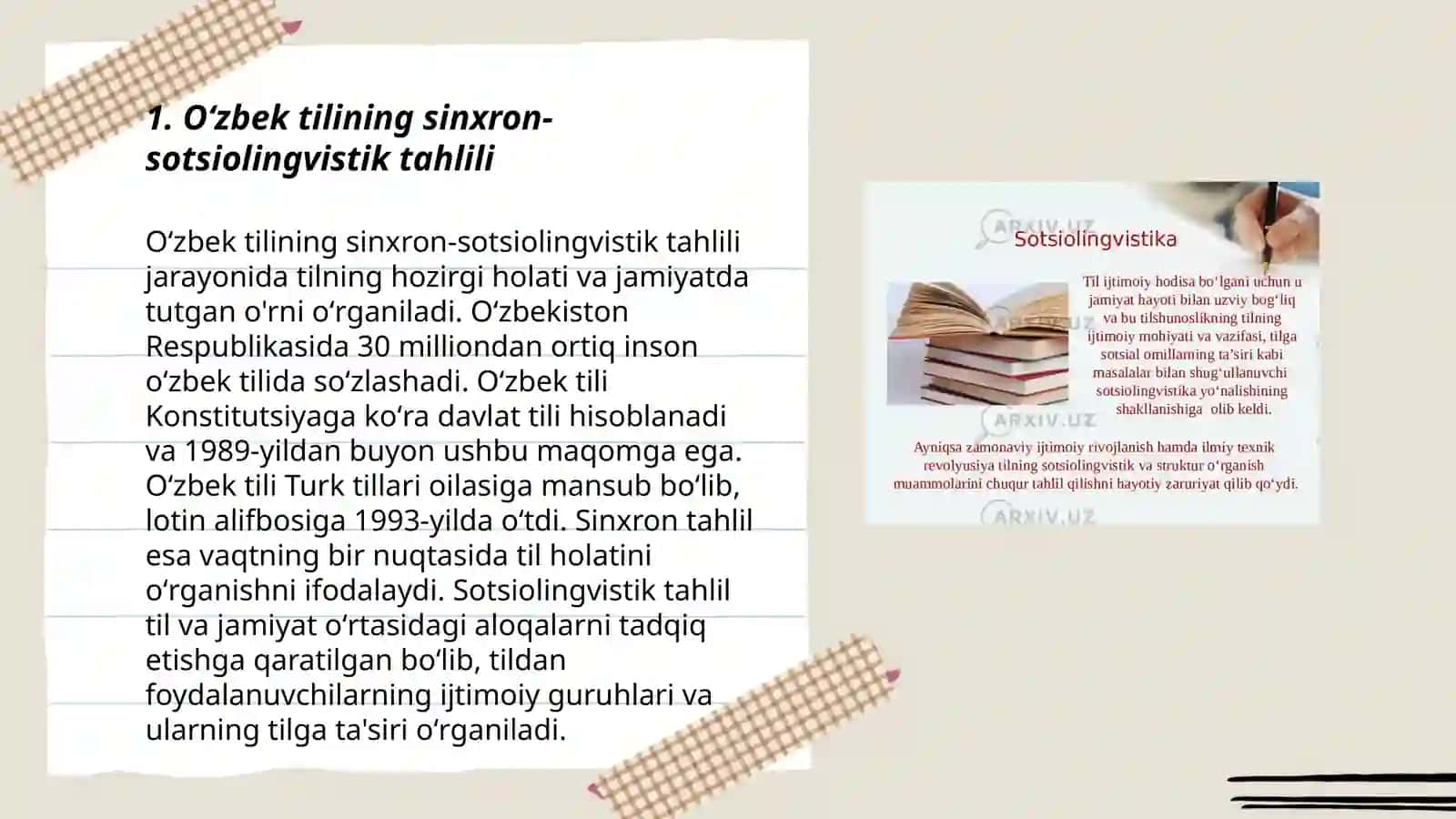 Oʻzbek tilining sinxron-sotsiolingvistik tahlili 3