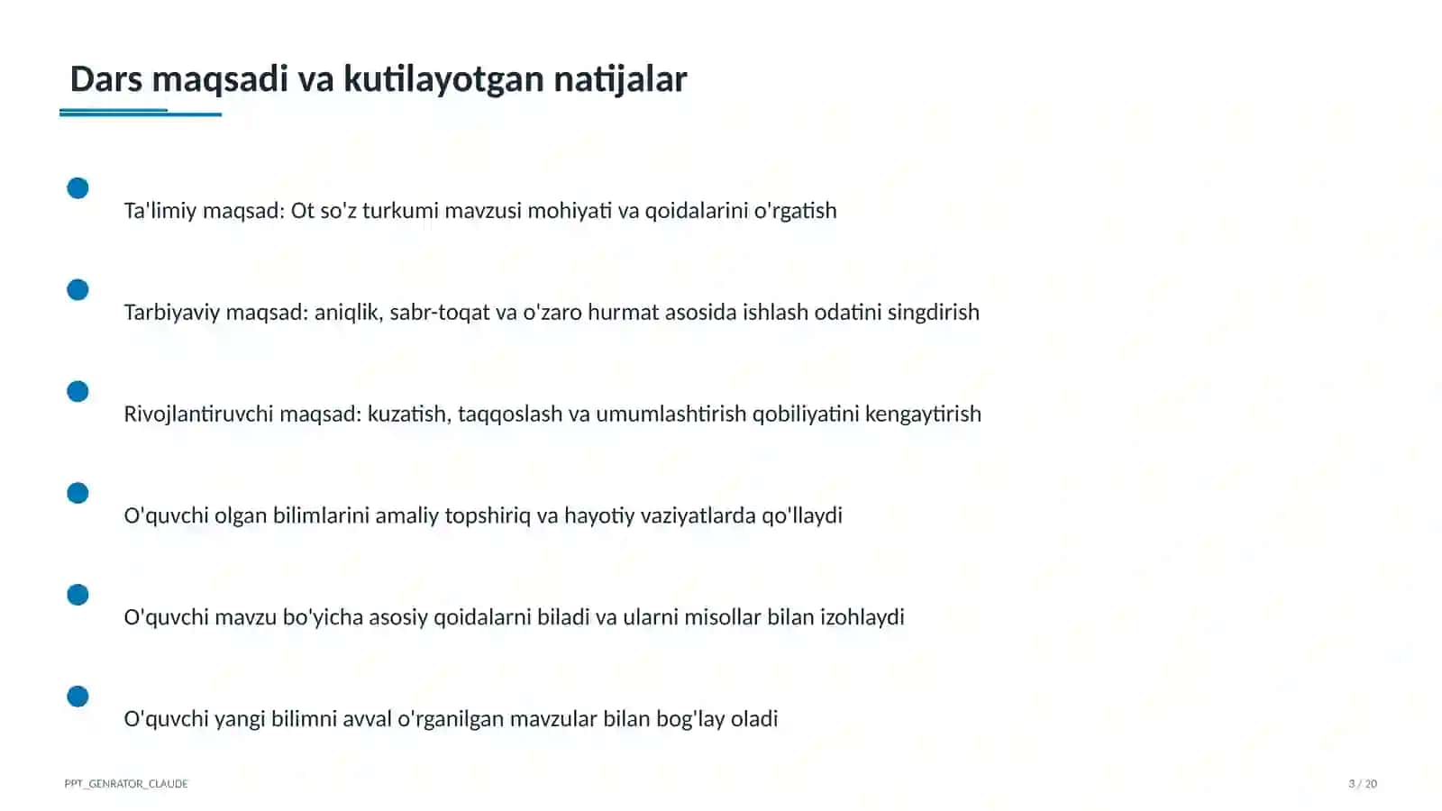 Ot so'z turkumi (3-sinf) 3
