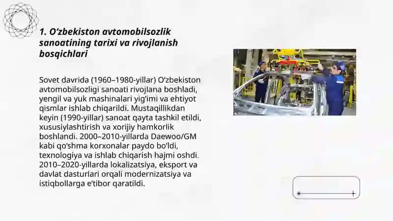 O‘zbekistonda avtomobilsozlik sanoatining rivojlanishi 3