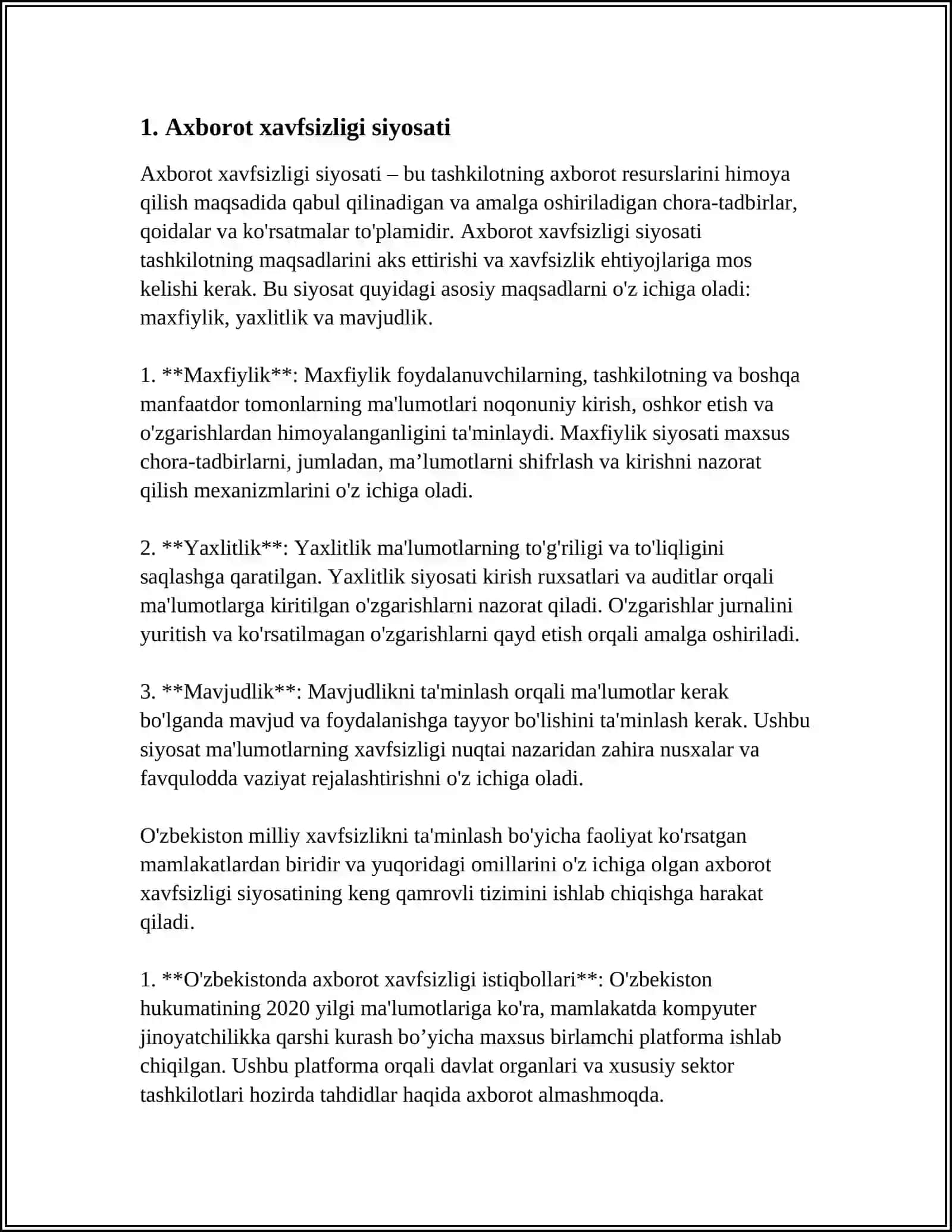 AXBOROT XAVFSIZLIGINI TAMINLASH USULLARI 3