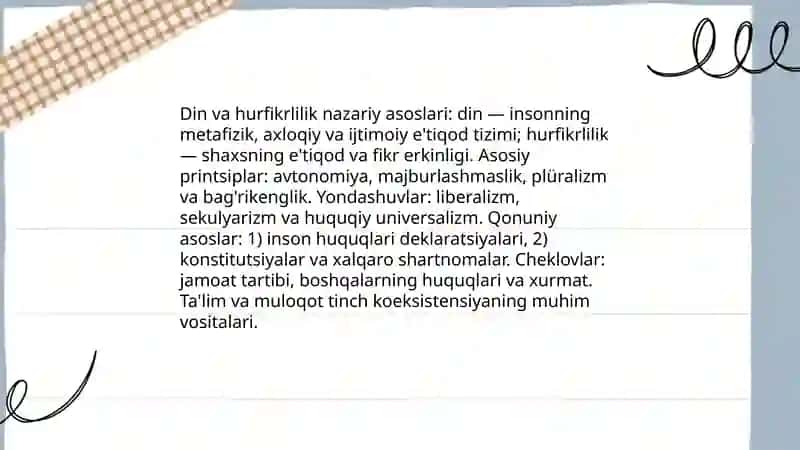 Din va hurfikrlilik nazariy asoslari 3