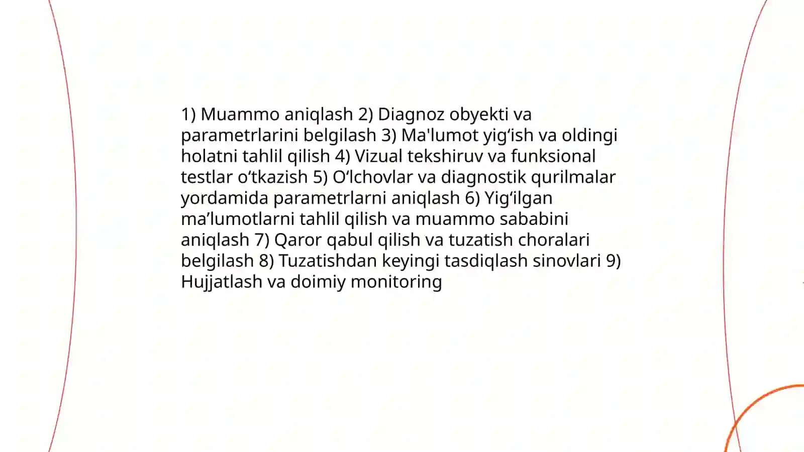 Diagnostikani umimiy jarayonlari va transport vositalari texnik diagnostikasiga qoyiladigan talabalar transport vositalari agregat va tizimlarining ishonchlilik xaritalari dignostik parametrlar avtomobil gildiraklari ogish burchaklari 3