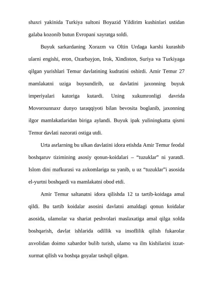 Amir Temur va temuriylar davlati 3