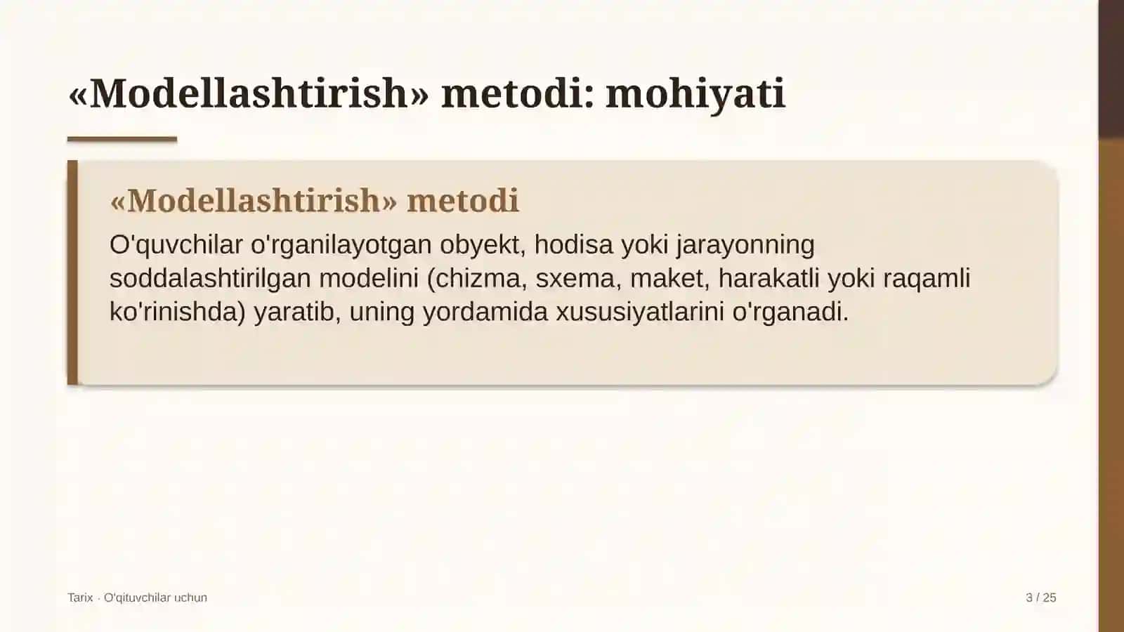 tarix darslarida modellashtirish metodidan foydalanish 8096 3