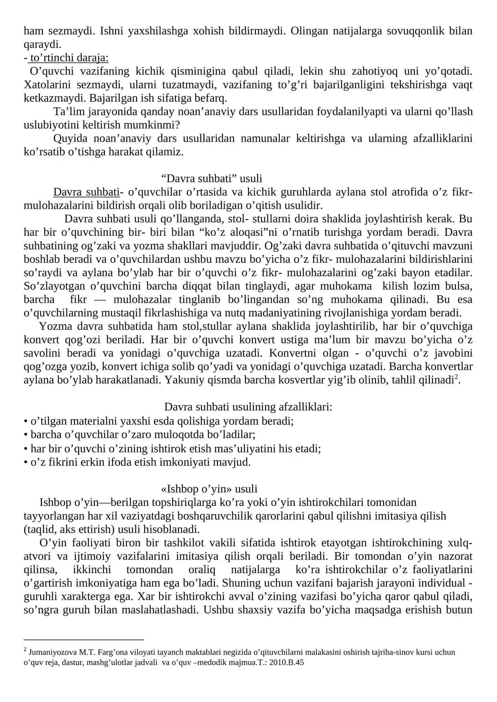 O'qitishning Noan'anaviy shakllari va ularning o'ziga xos xususiyatlari 3