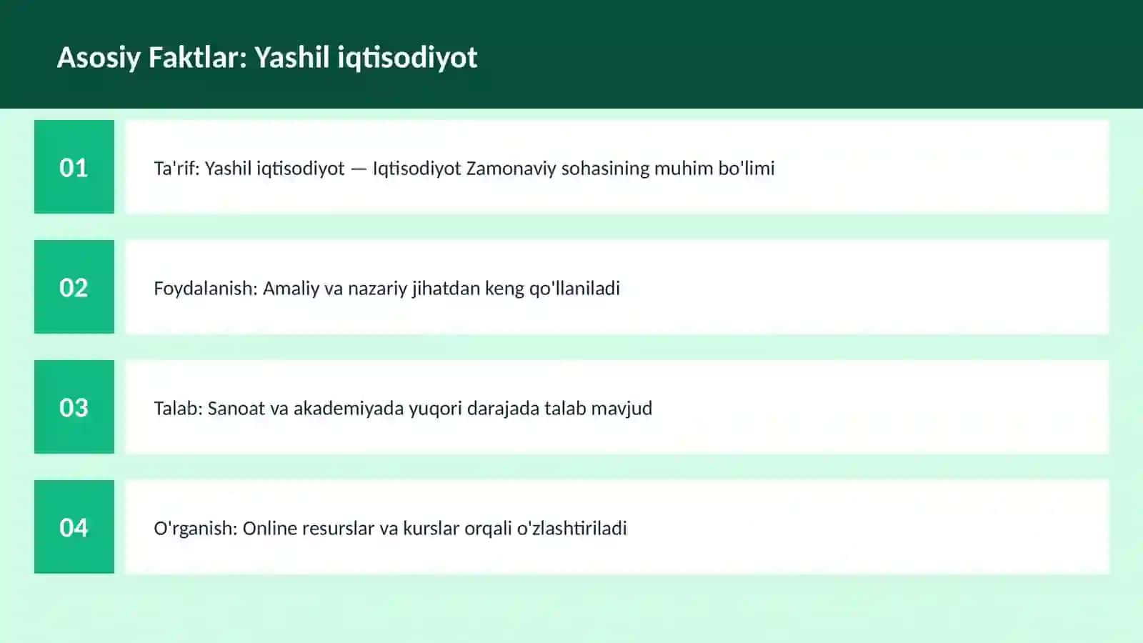 Yashil iqtisodiyot 3