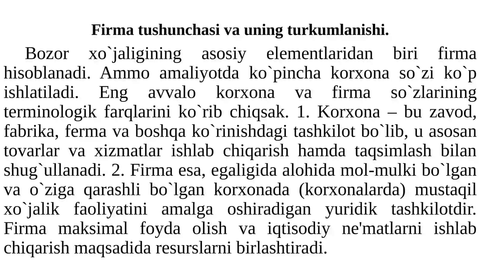 Firma va uning taskiliy-iqtisodiy asoslari 3
