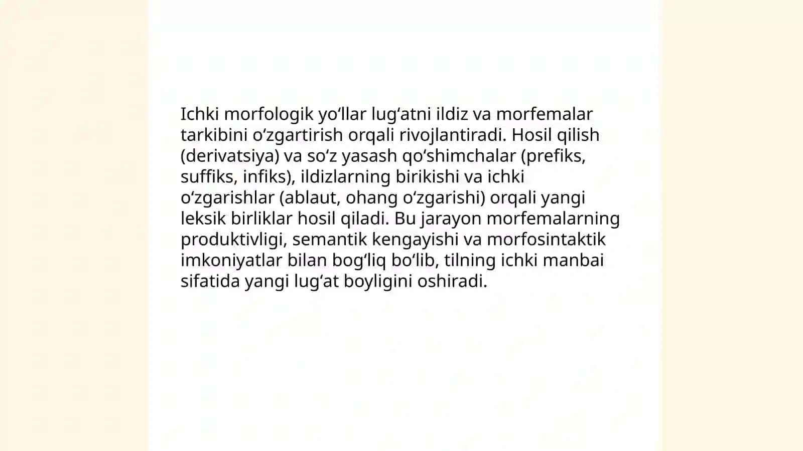 Ichki morfologik yoʻllar 3