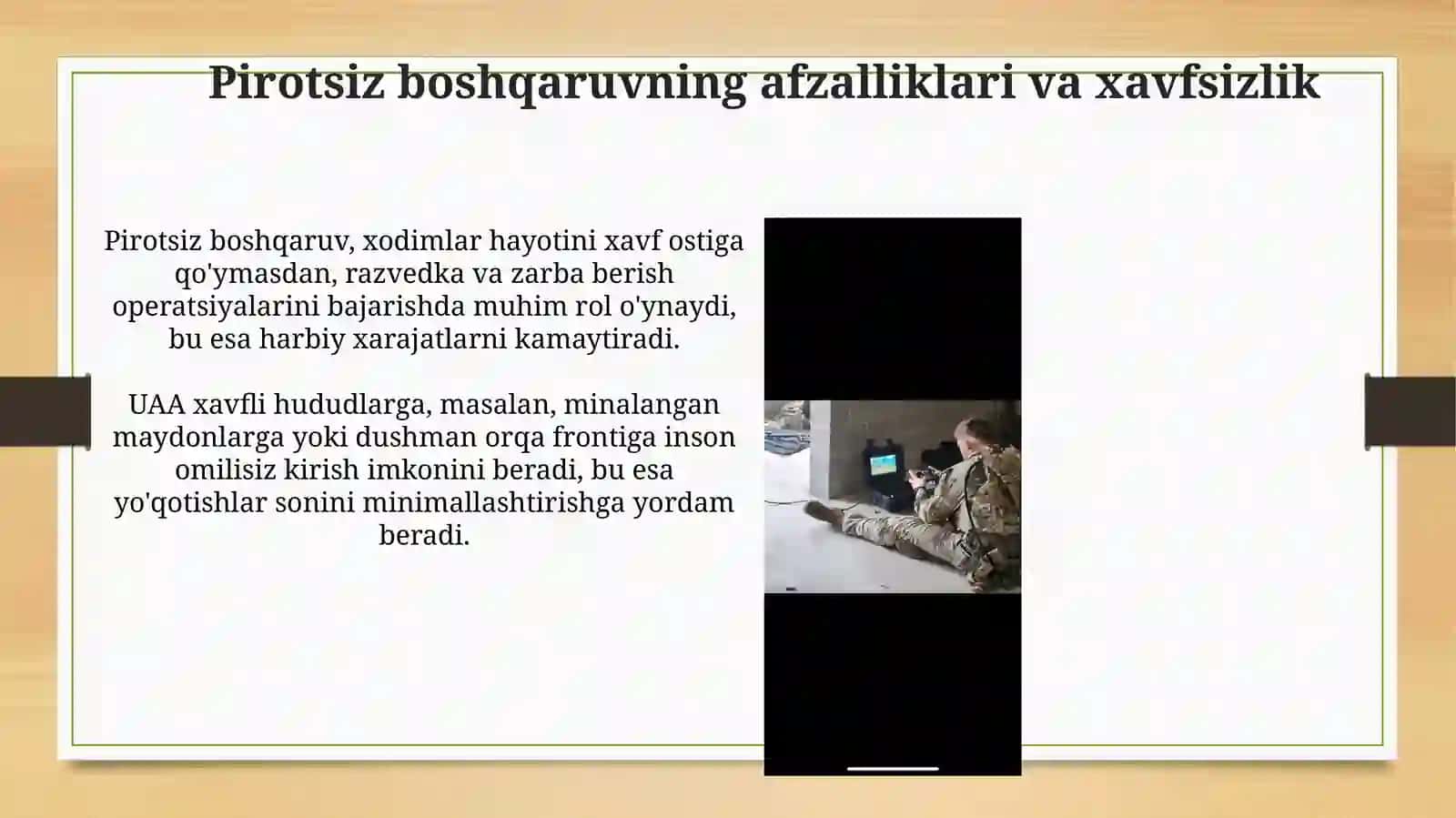 UAA dan foydalanishning asosiy afzaliklari 3