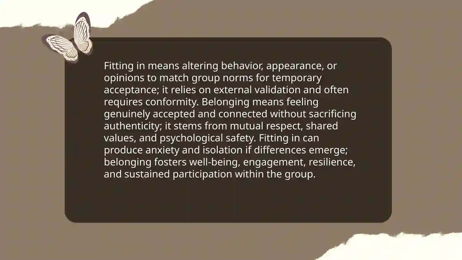 The difference between fitting in and belonging and why it matters 3
