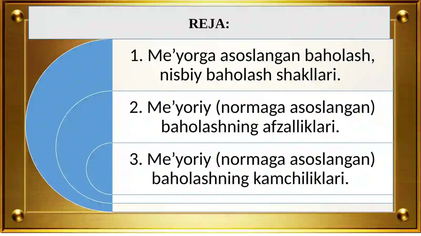 Me’yorga asoslangan baholash 3