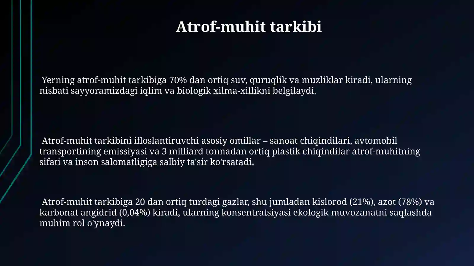 Atrof-muhit tarkibi 3