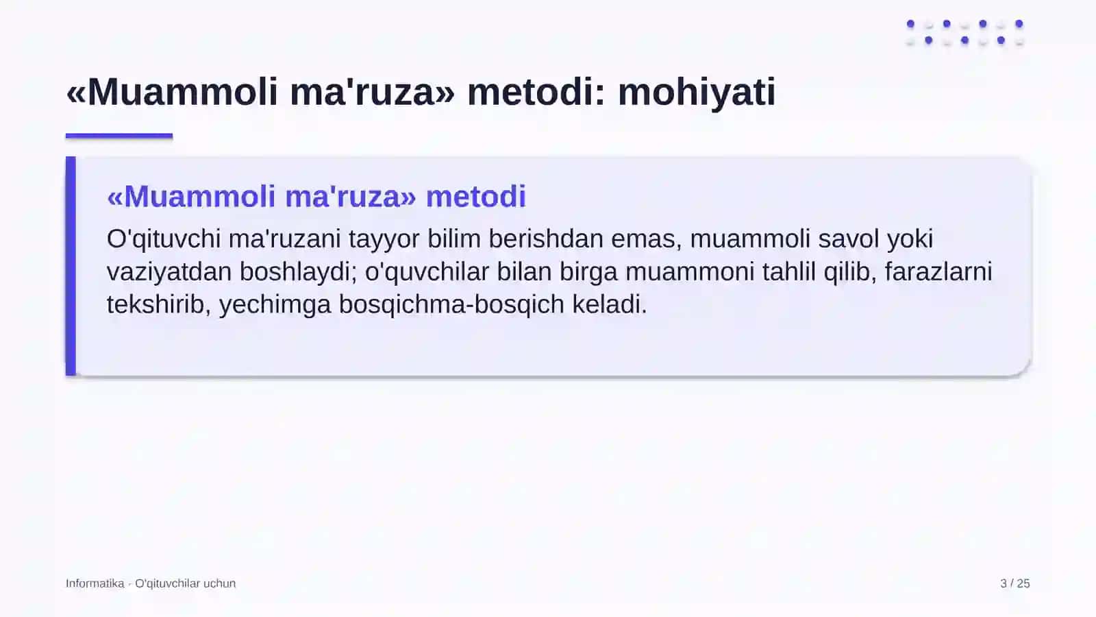 informatika darslarida muammoli ma'ruza metodidan foydalanish 1046 3