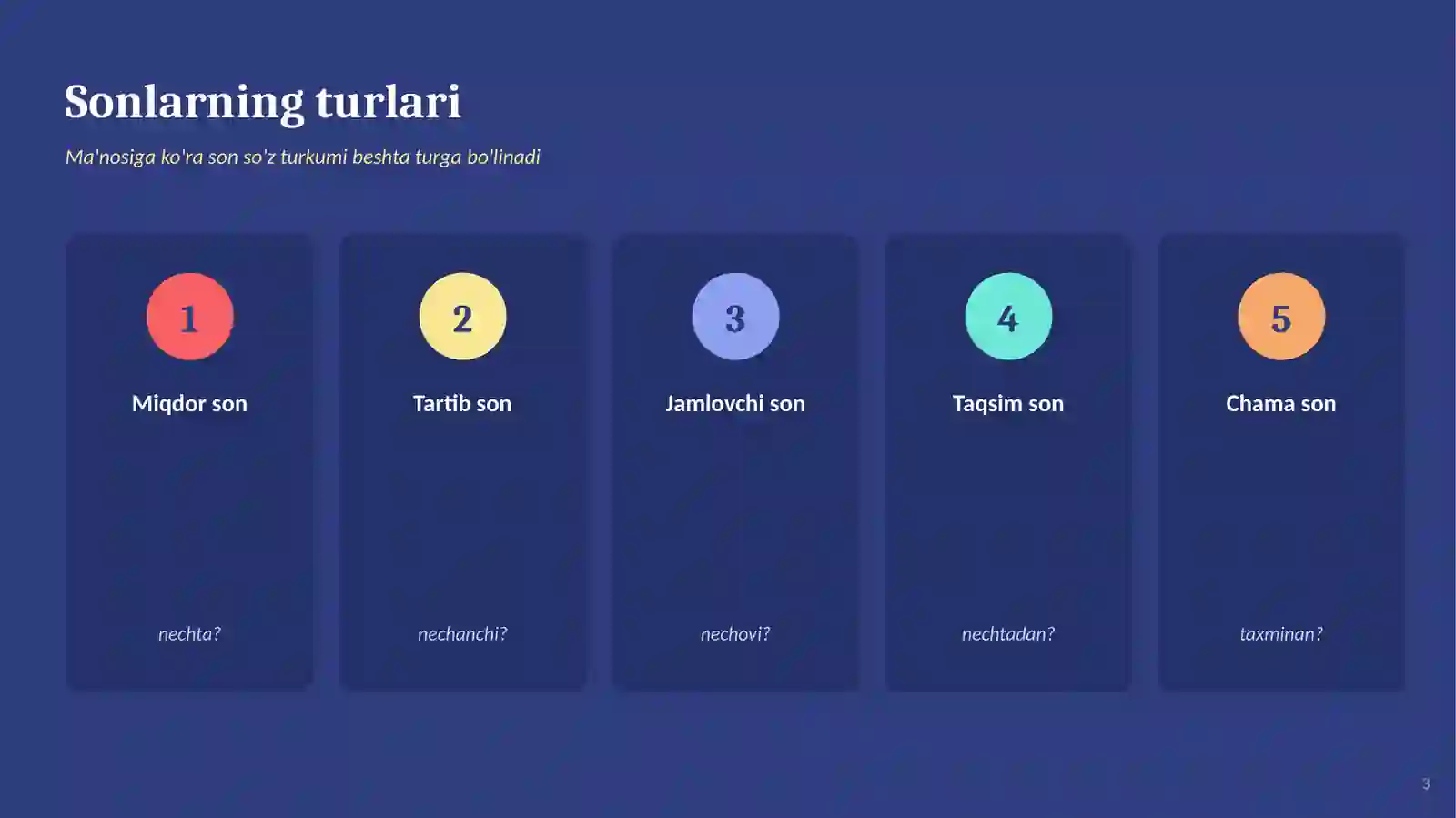 SON SO'Z TURKUMI 3