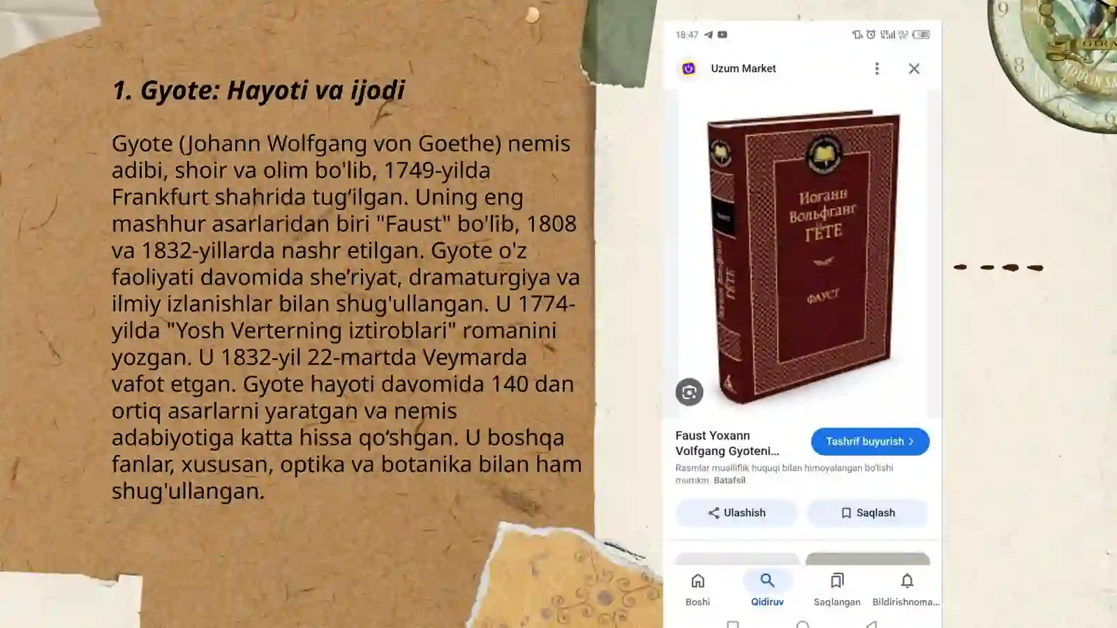 Gyote va uning Faust asari haqida 3