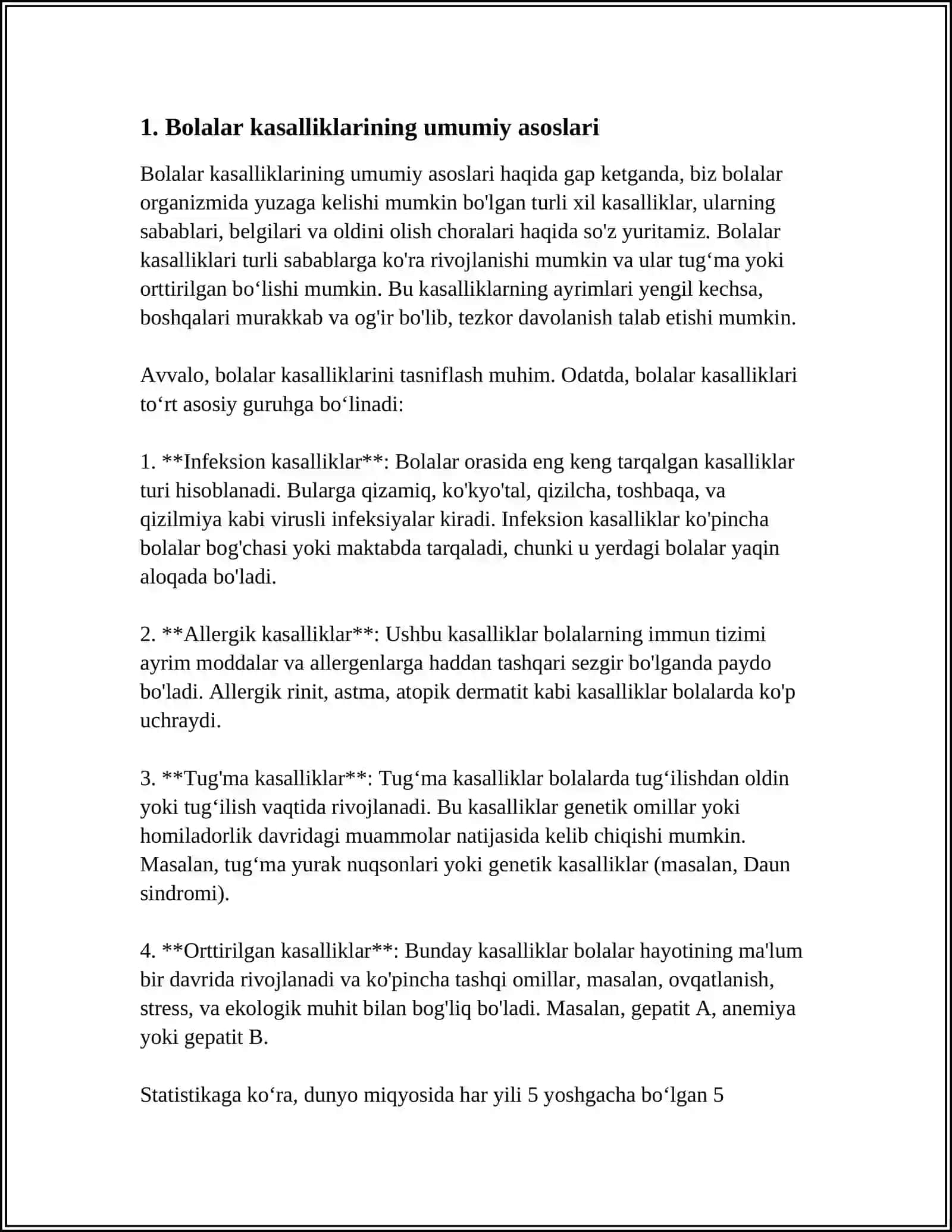 BUXORO DAVLAT TIBBIYOT INSTITUTI BOLALAR KASALLIKLARI KAFEDRASI 3