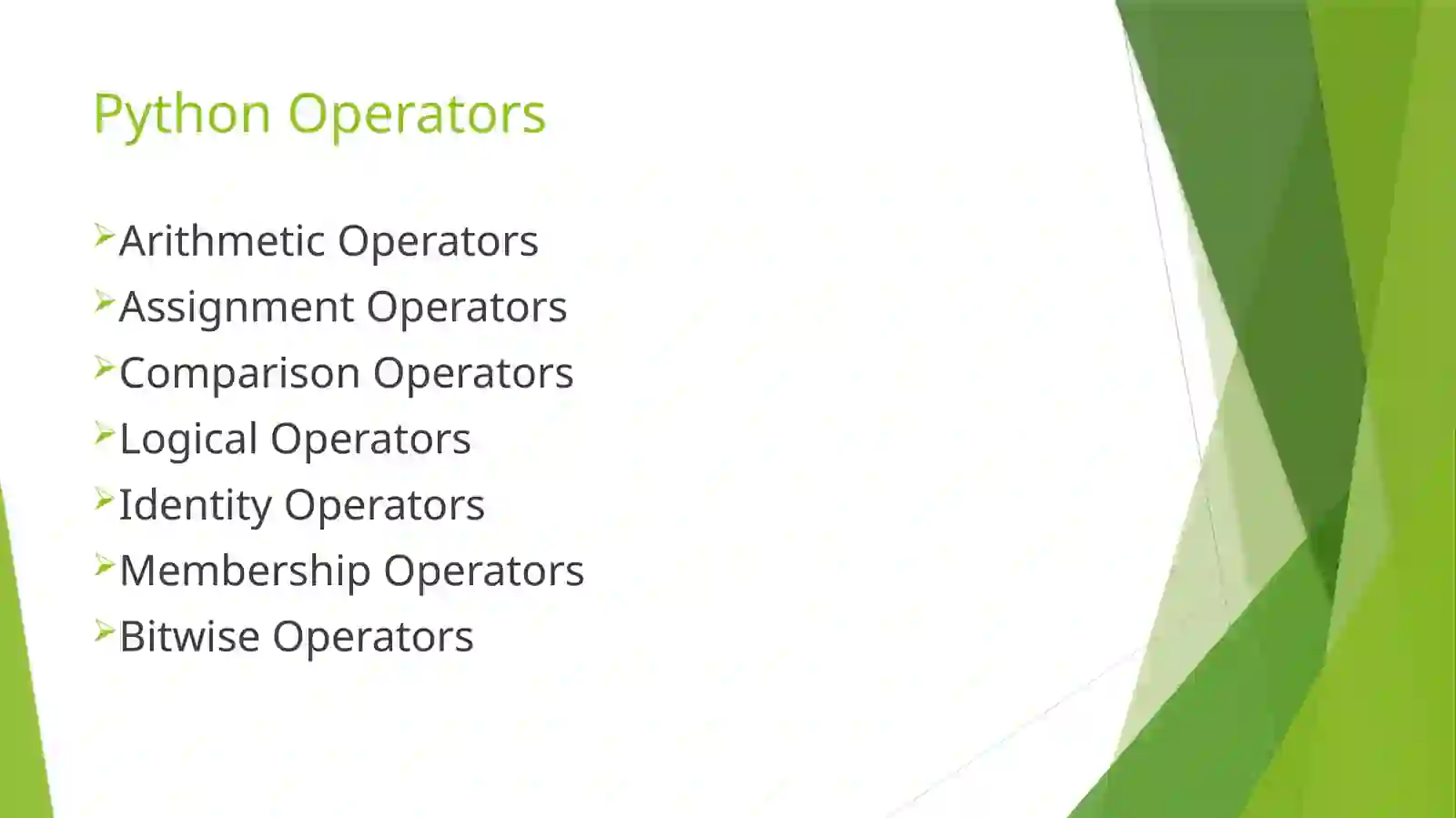 Python Operators 3