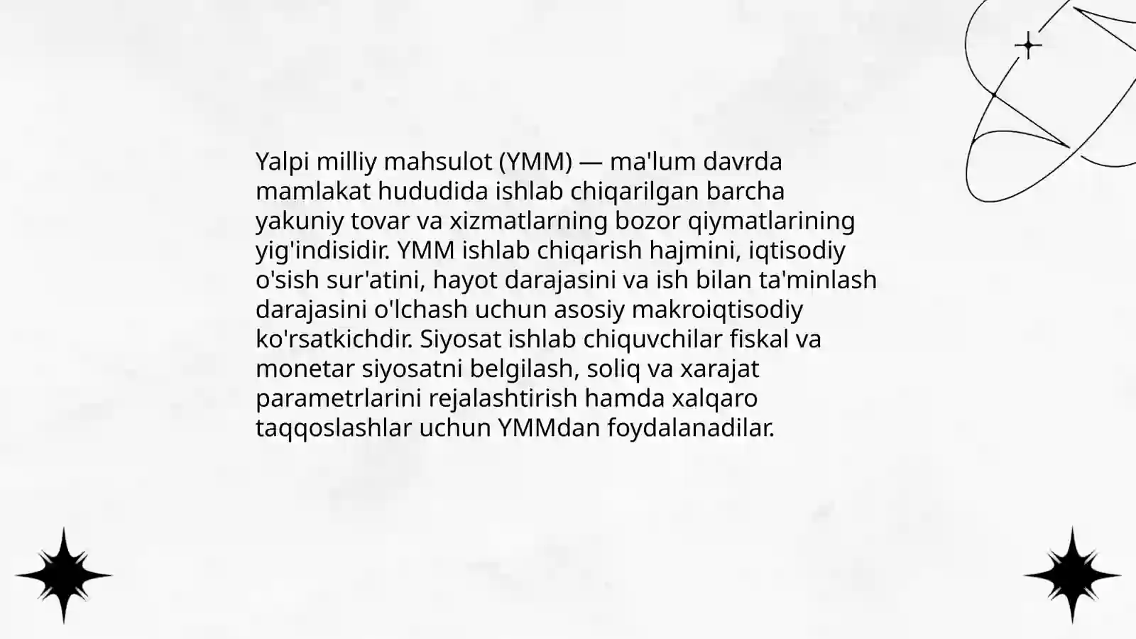 Milly iqtisodiyot va uning Makro iqtisodiyot olchamlari Yalpi milly maxsulat va uning harkat shaklari 3