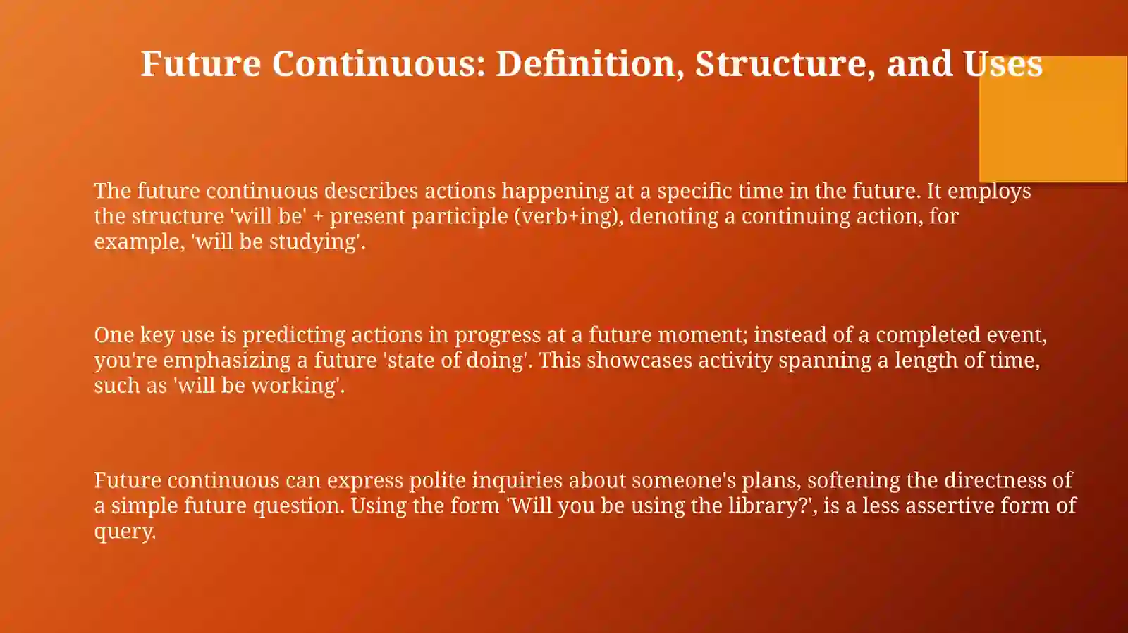 Future Continuous 3