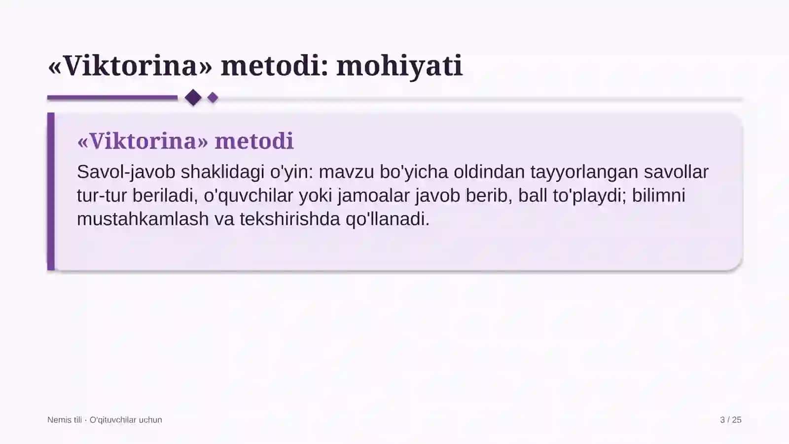 nemis tili darslarida viktorina metodidan foydalanish 1696 3