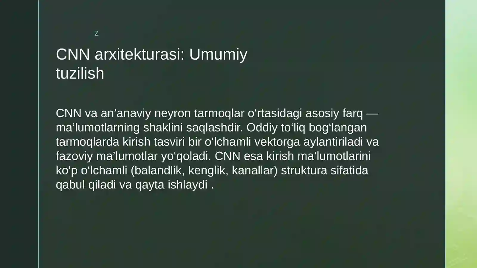 Konvolyusion neyron tarmoq 3