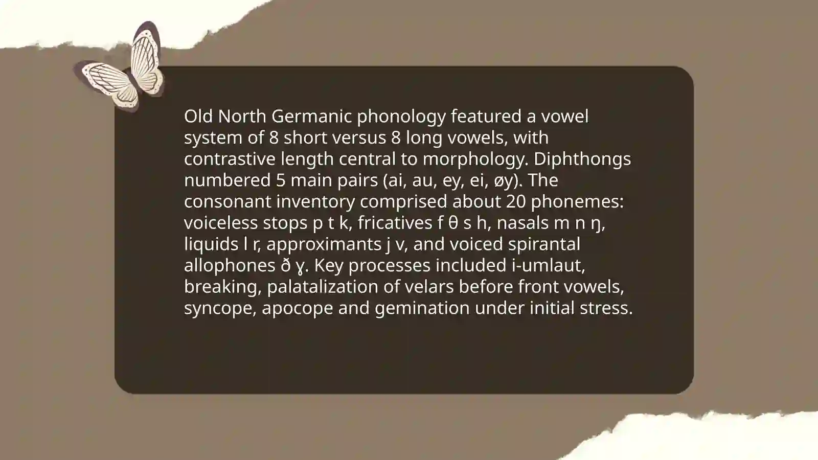 Old North Germanic Phonology 3