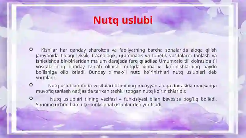 Nutqning uslubiy shakllari 3