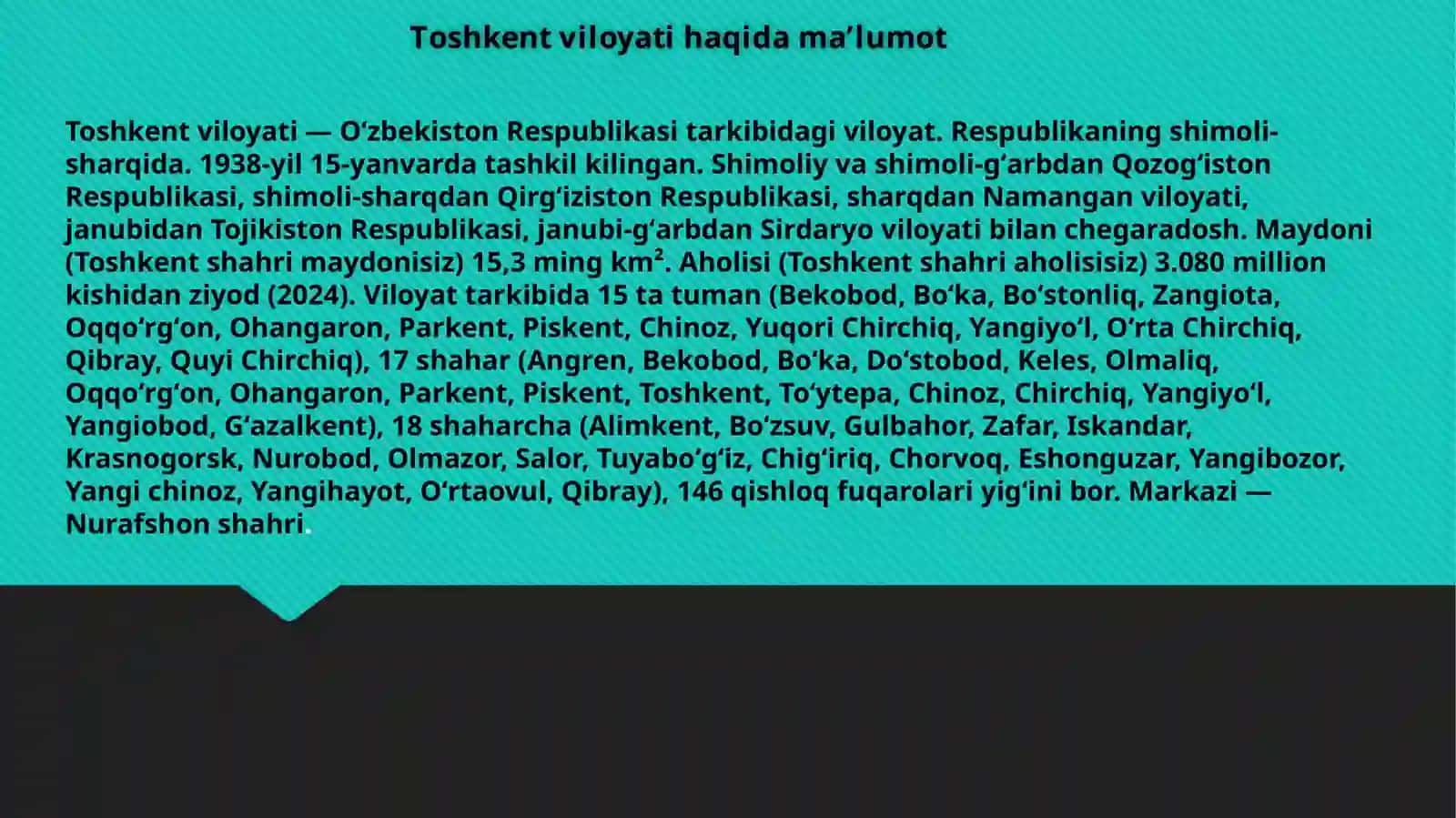 Toshkent Viloyati 3