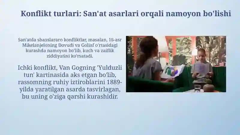 Konflikt turlari: San'at asarlari orqali namoyon bo'lishi 3