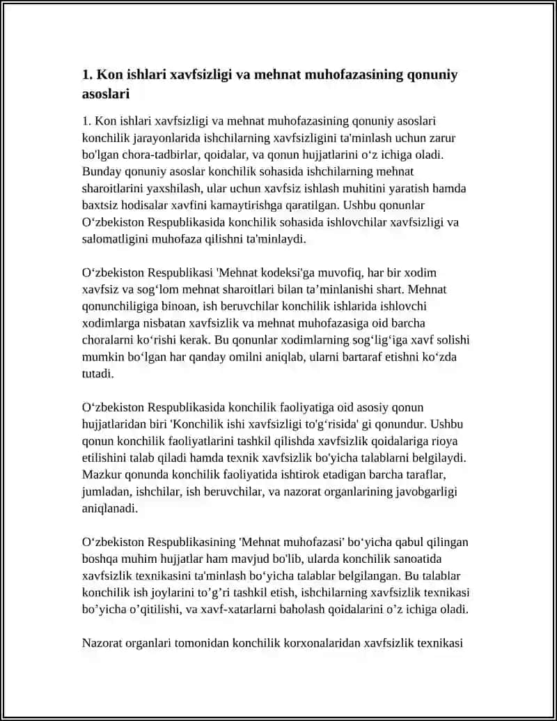 Kon ishlari xavfsizligi va mehnat muhofazasi 3