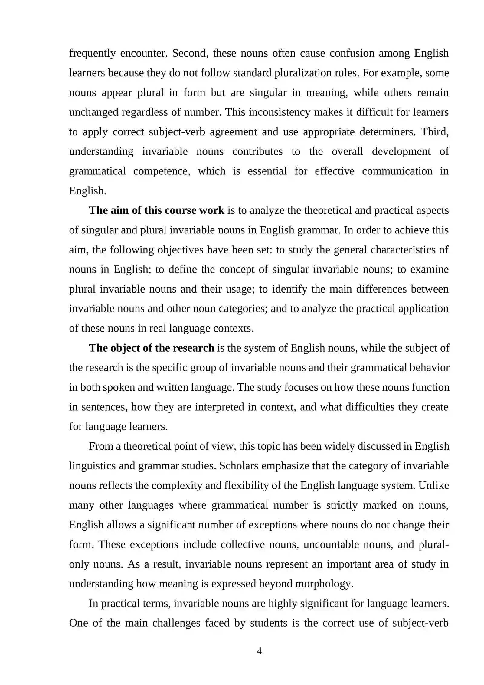 Singular and plural invariable nouns 3