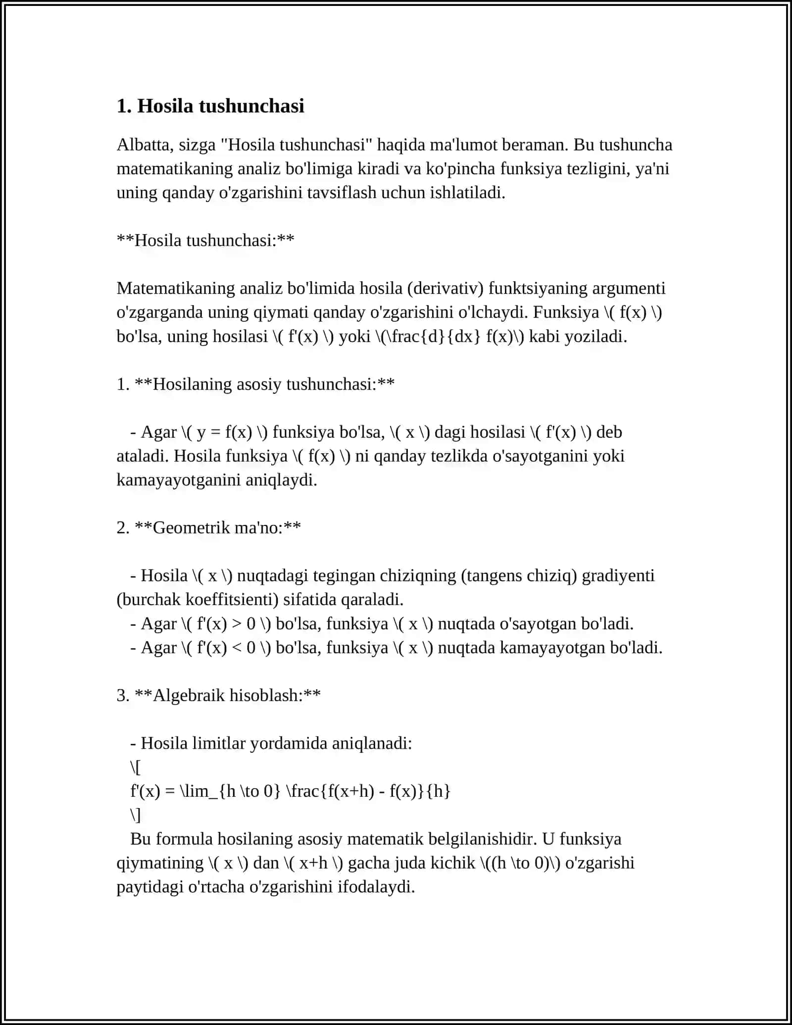 HOSILA VA UNING TADBIQI 3
