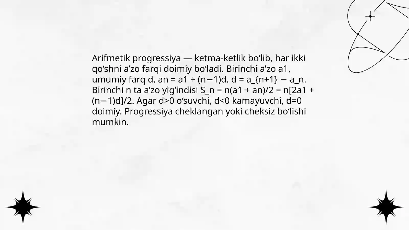 Arifmetik progrresiya 3