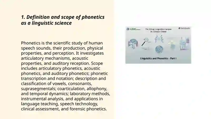 Phonetics as a linguistic science 3